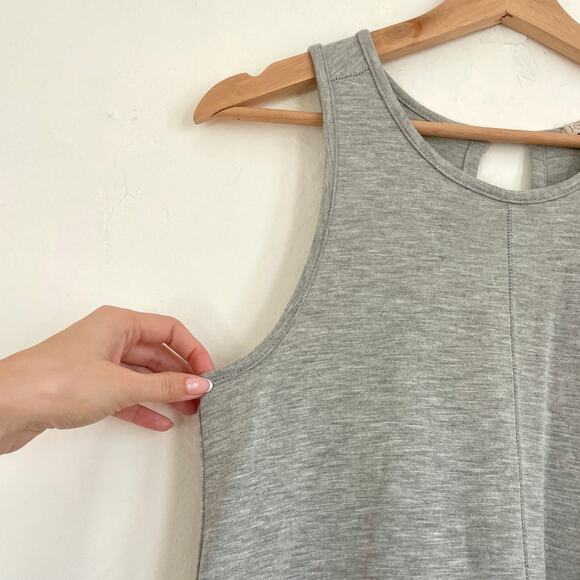 J. Crew - Gray Drapey Tank Top with Silky Hem - Picture 4 of 6